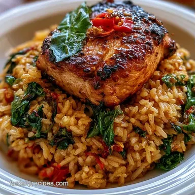 Thai Basil Fried Rice with Chicken Recipe Card
