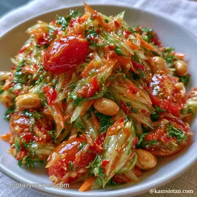 Thai Green Papaya Salad in 15 Minutes