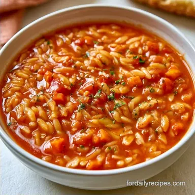 One-Pot Tomato Orzo Soup