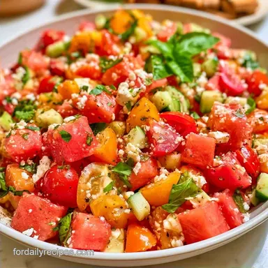 Tomato Watermelon Salad with Feta