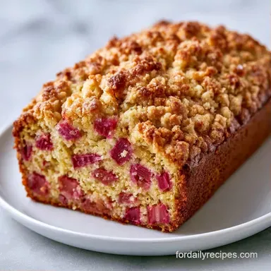 Rhubarb Loaf with Brown Sugar Recipe Card