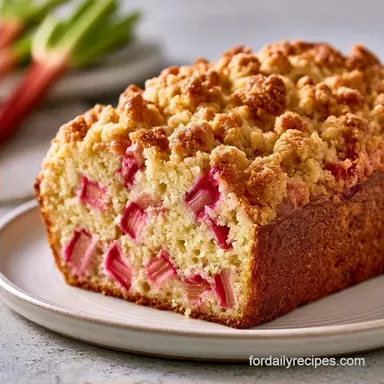 Rhubarb Loaf with Brown Sugar