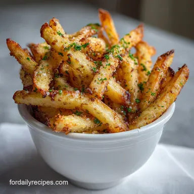 Truffle Fries Recipe: Crispy Baked & Delicious Recipe Card