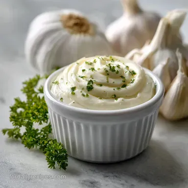 Garlic Aioli Recipe from Scratch in 10 Minutes Recipe Card