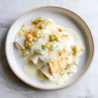 White Chicken Enchiladas in 35 Minutes Recipe Card