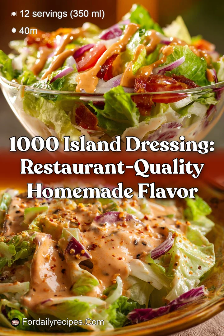 1000 Island Dressing: Restaurant-Quality Homemade Flavor