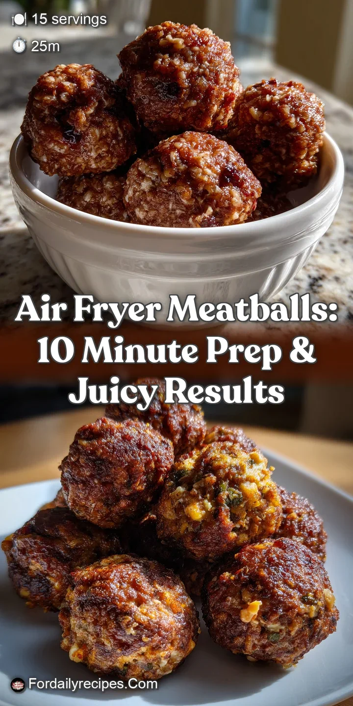 air fryer meatballs: 10 Minute Prep & Juicy Results