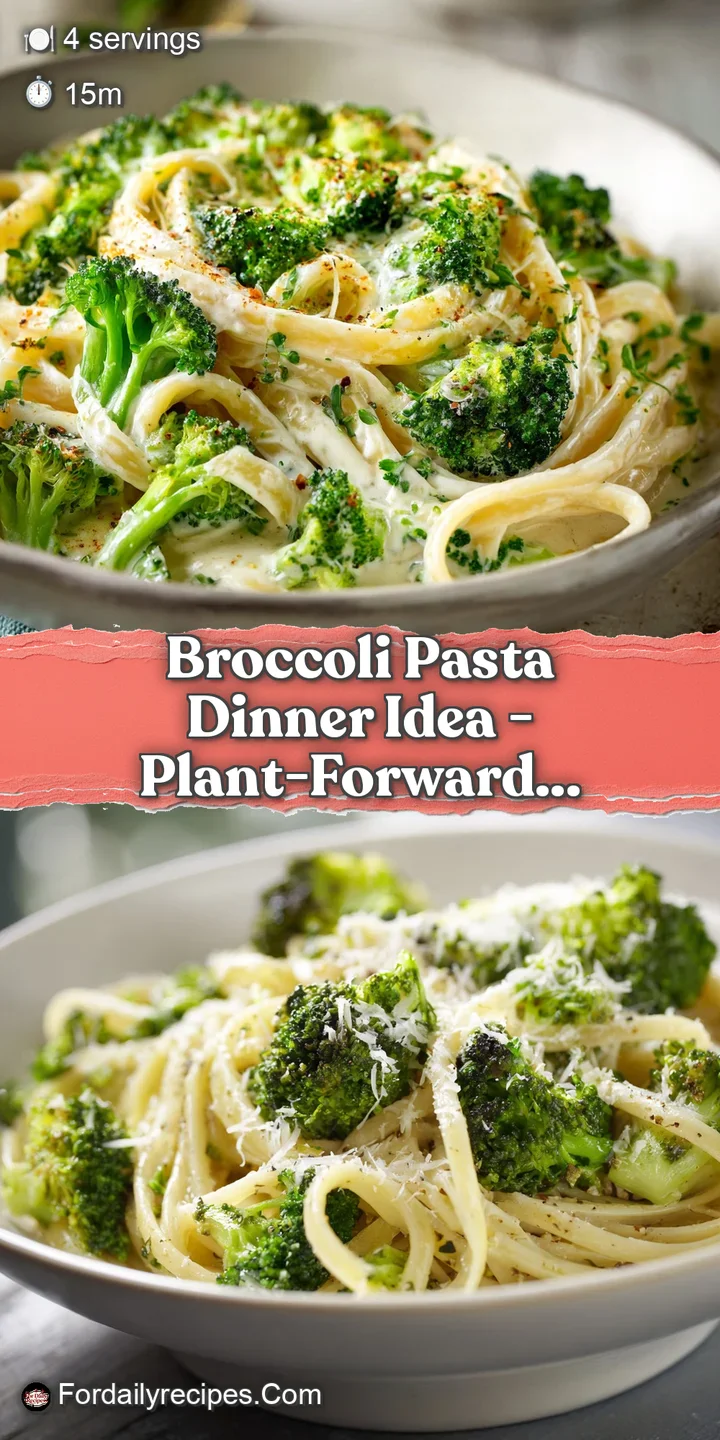 Close-up capturing the velvety texture of the pasta and bright green broccoli, bathed in a rich, almost luminous sauce.