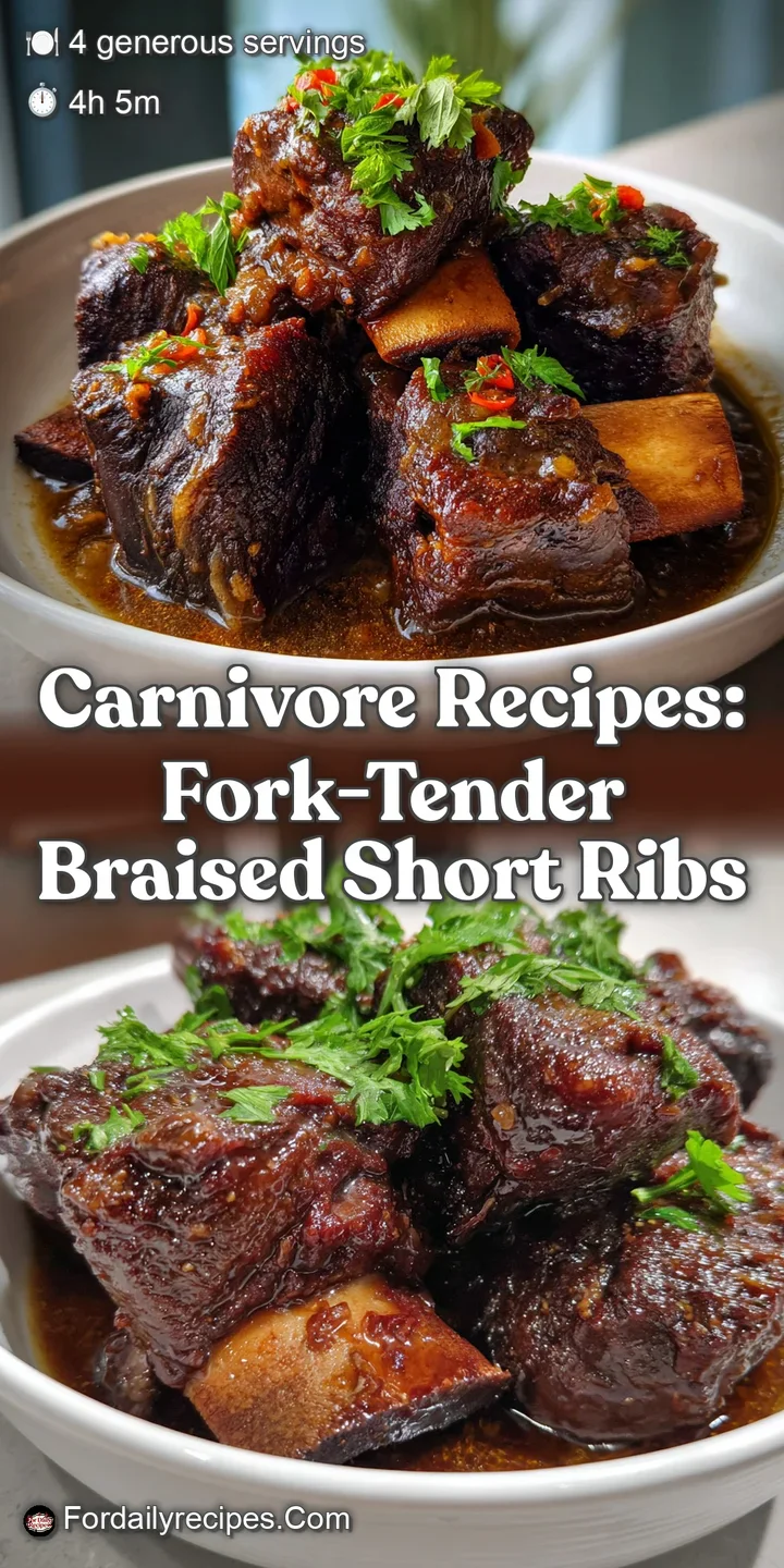 Carnivore Recipes: Fork-Tender Braised Short Ribs