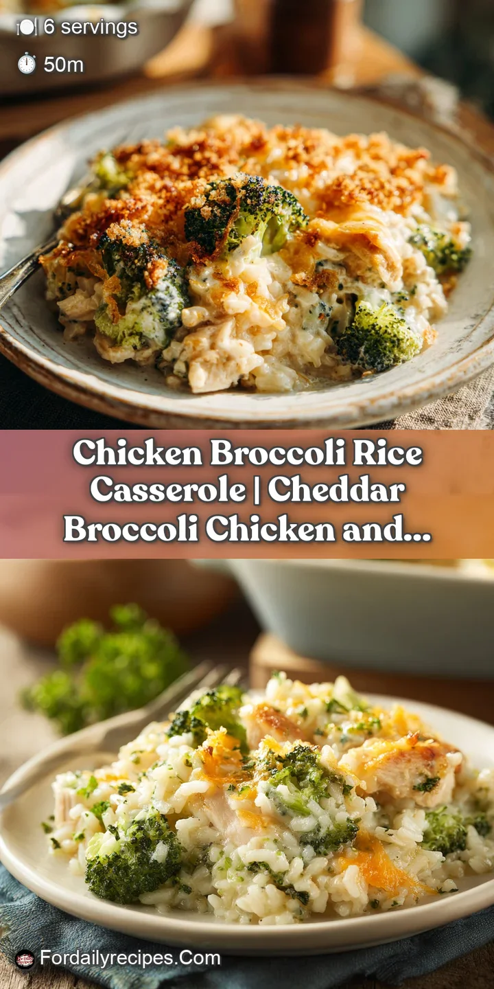 Close-up of bubbling, cheesy chicken and broccoli casserole, with a crispy, golden crust inviting you to dig in. Comfort f...