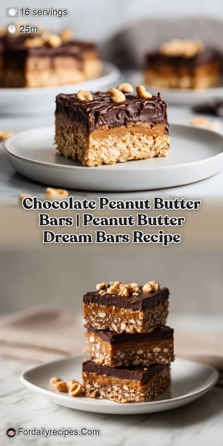 Melty chocolate chips sit atop a thick, creamy peanut butter bar with a slightly crumbly base.
