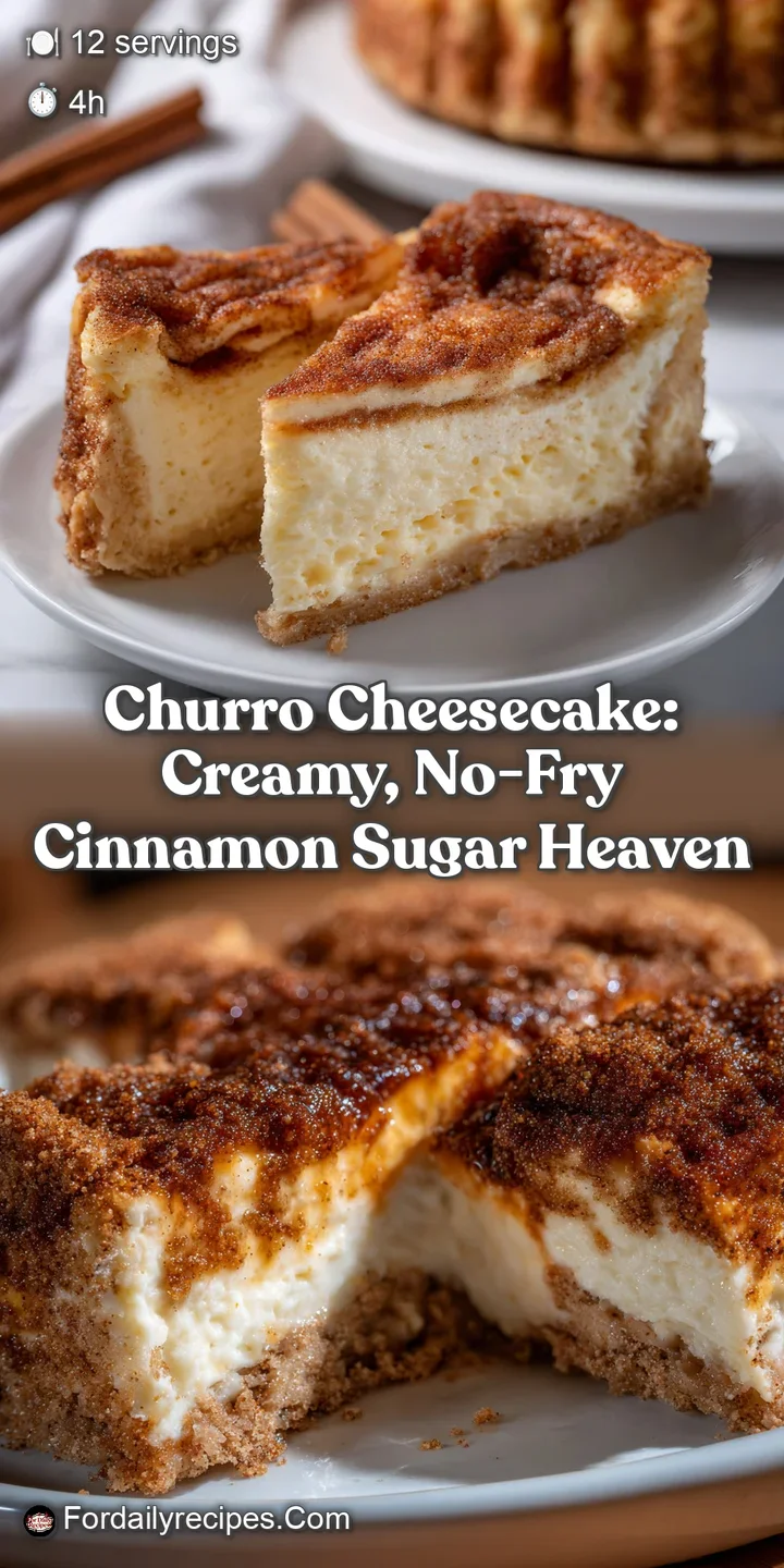 Churro Cheesecake: Creamy No-Fry Cinnamon Sugar Heaven