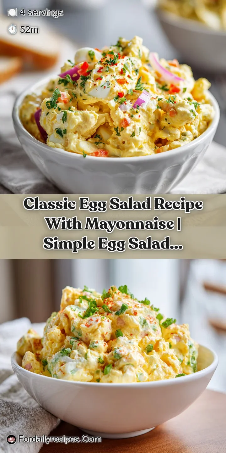 Close-up of chunky egg salad, showcasing creamy texture and bright green herbs, a delightful spoonful.