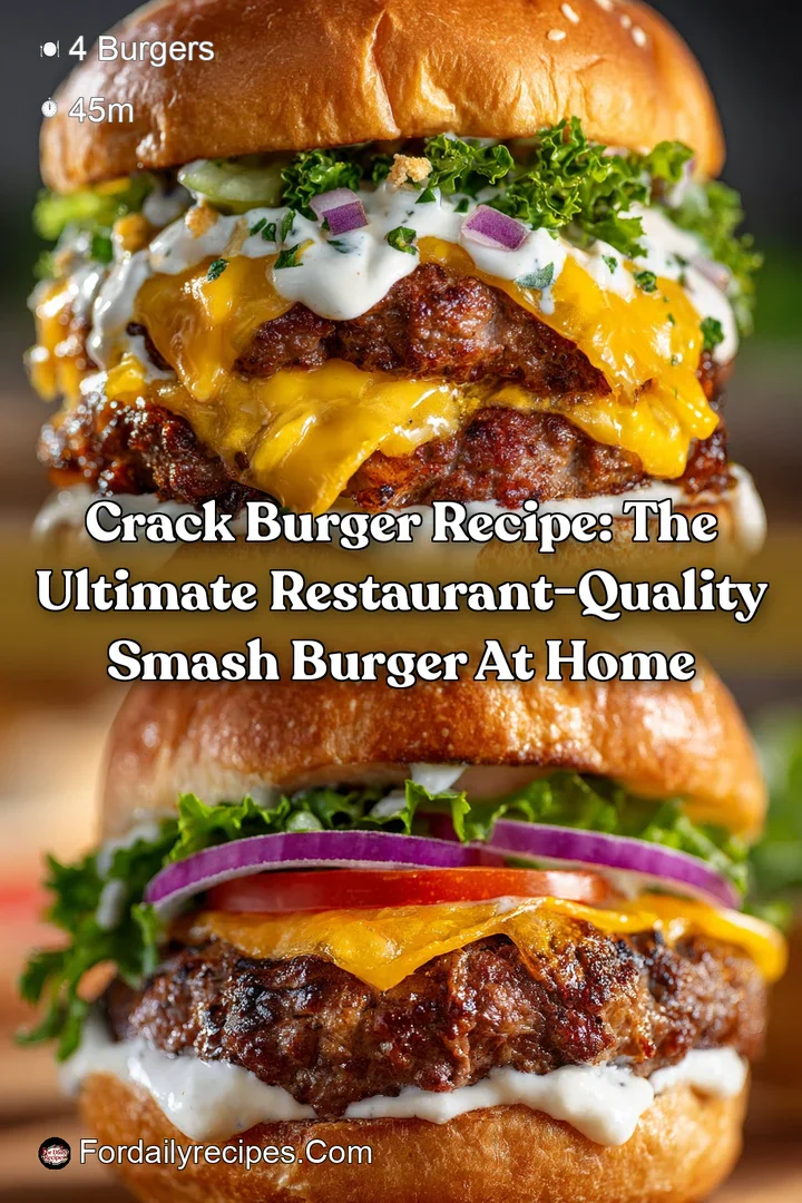 Crack Burger Recipe: The Ultimate Restaurant-Quality Smash Burger at Home