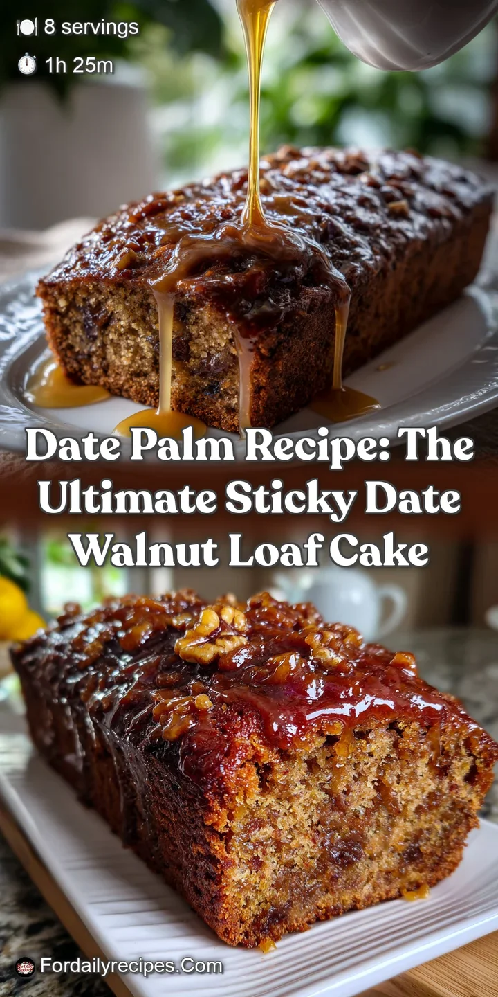 Date Palm Recipe: The Ultimate Sticky Date Walnut Loaf Cake