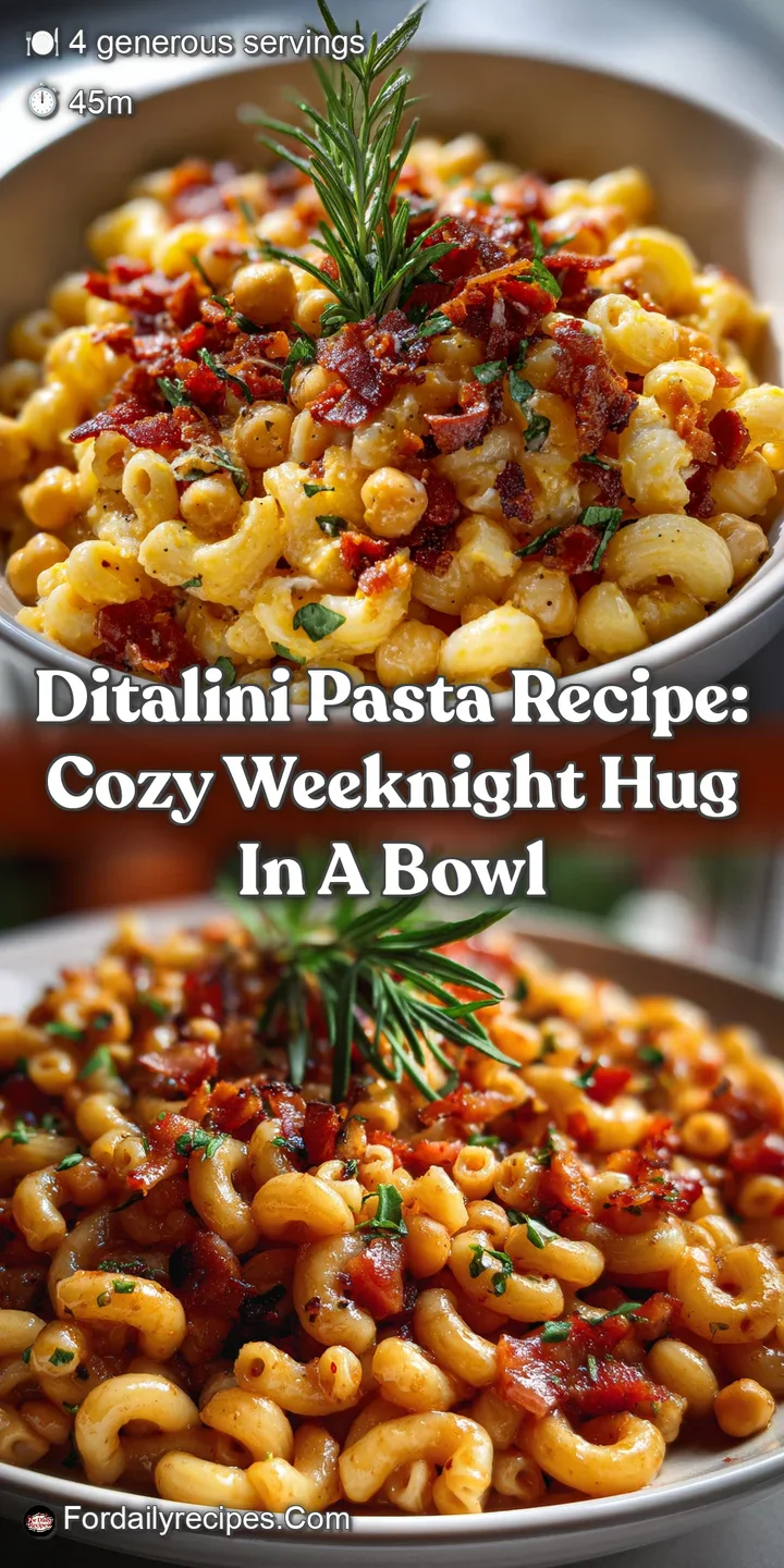 Ditalini Pasta Recipe: Cozy Weeknight Hug in a Bowl