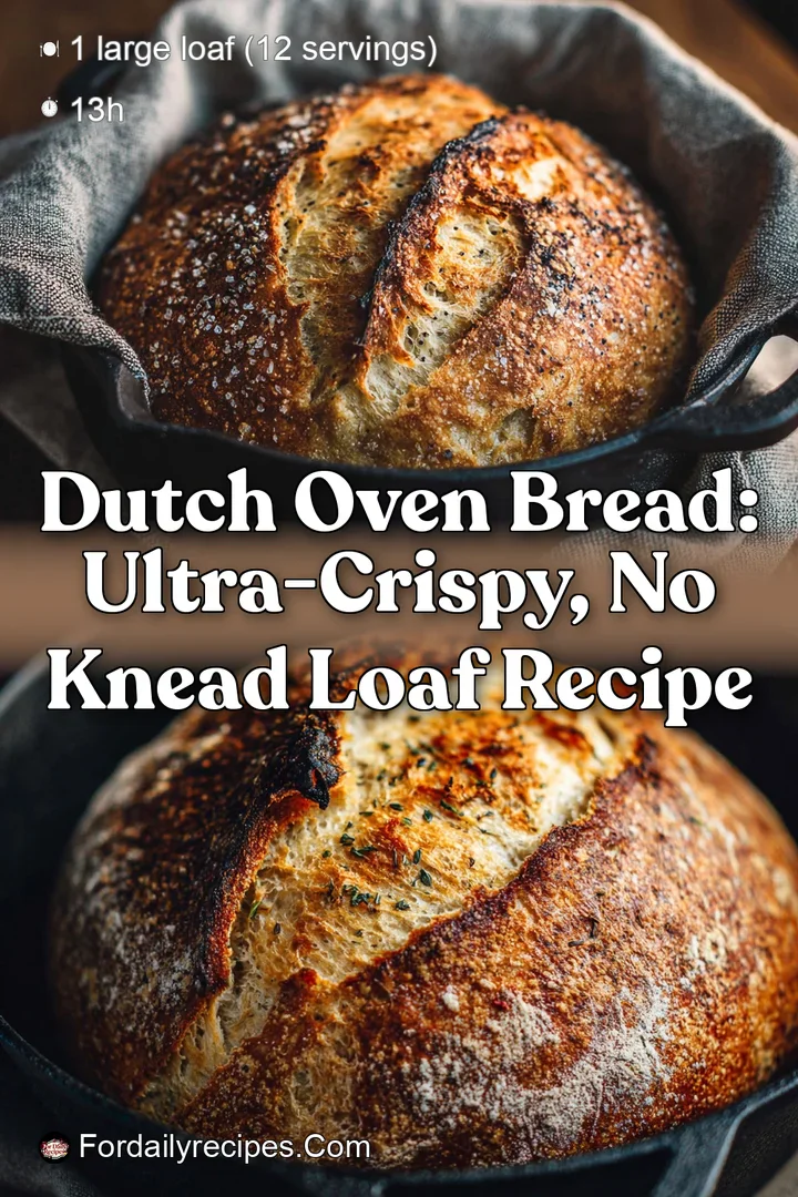 Dutch Oven Bread: Ultra-Crispy No Knead Loaf Recipe