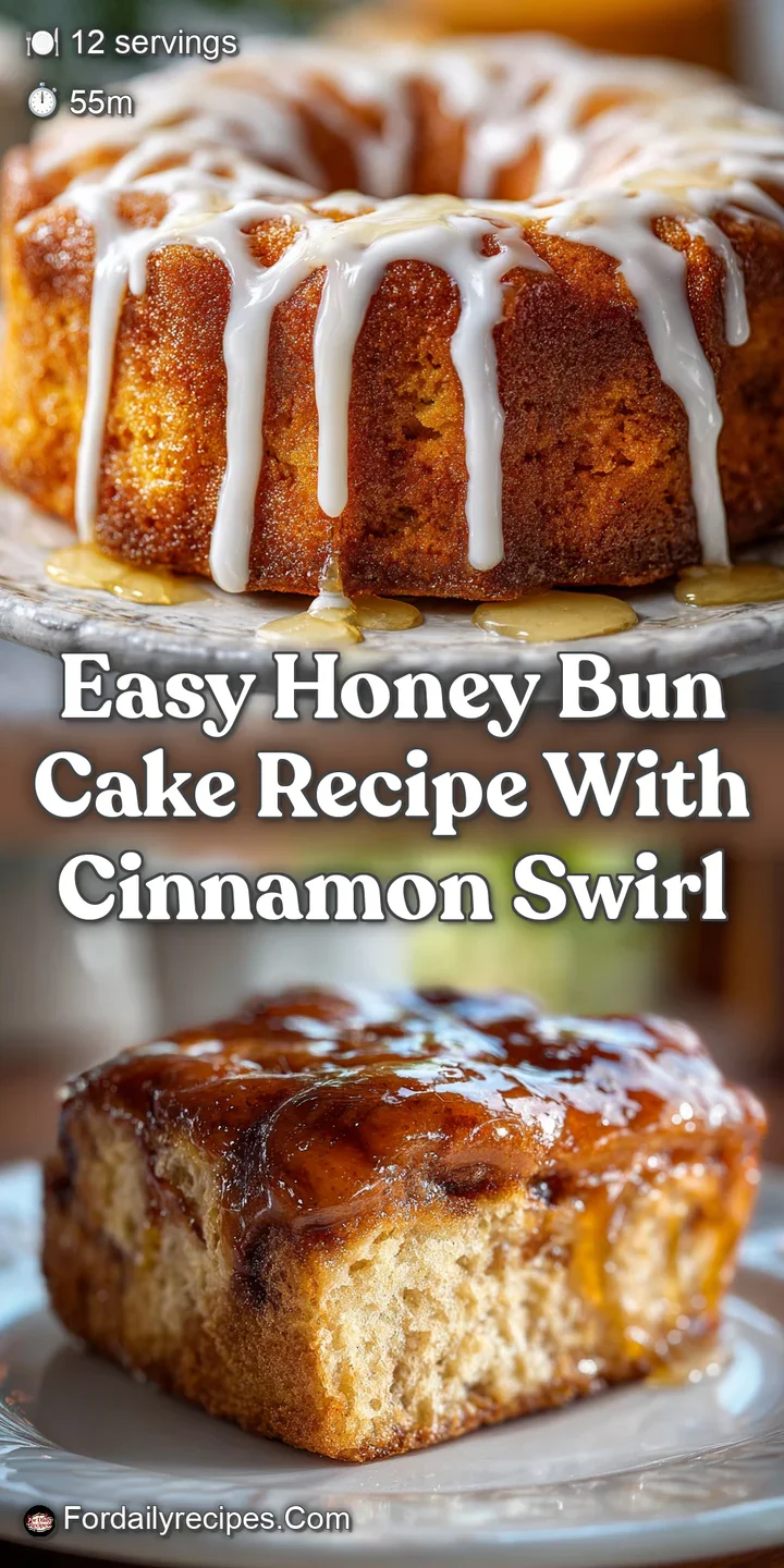 Close-up of a honey bun cake. Glimmering glaze, rich golden crumb, delicate textures create a captivating, mouthwatering v...