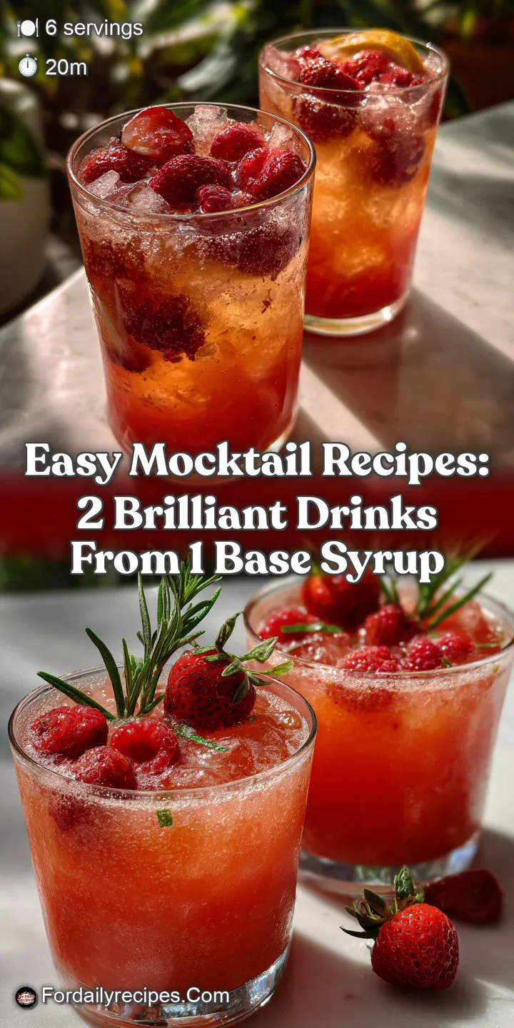 Easy Mocktail Recipes: 2 Brilliant Drinks from 1 Base Syrup