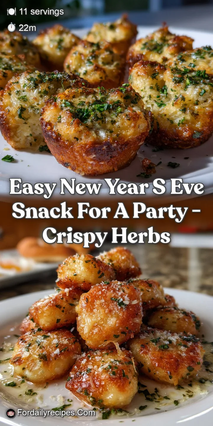 Close-up of a crispy, golden snack, highlighting its enticing texture and aromatic herbs. The inviting details promise a f...