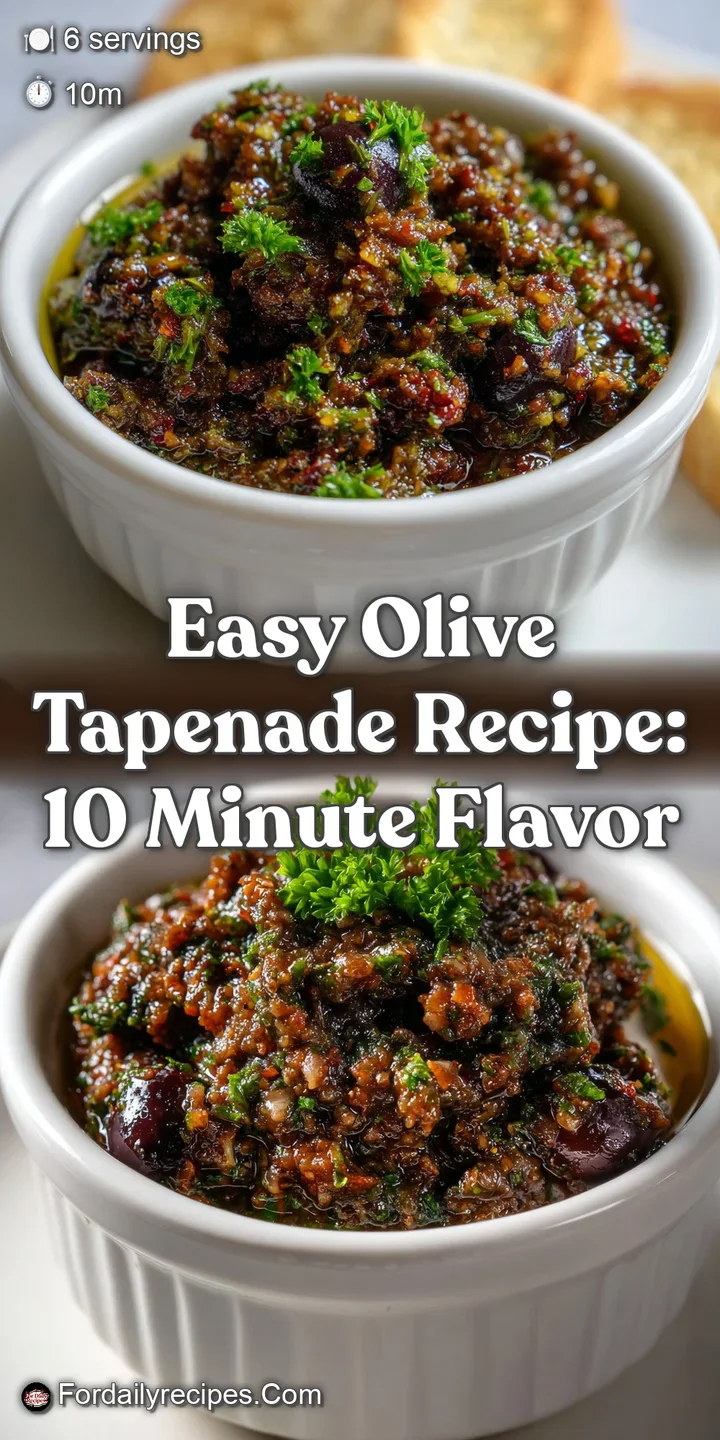 Easy Olive Tapenade Recipe: 10 Minute Flavor