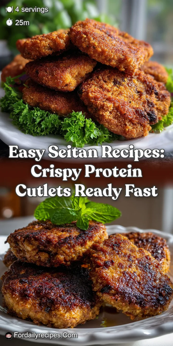 Easy Seitan Recipes: Crispy Protein Cutlets Ready Fast