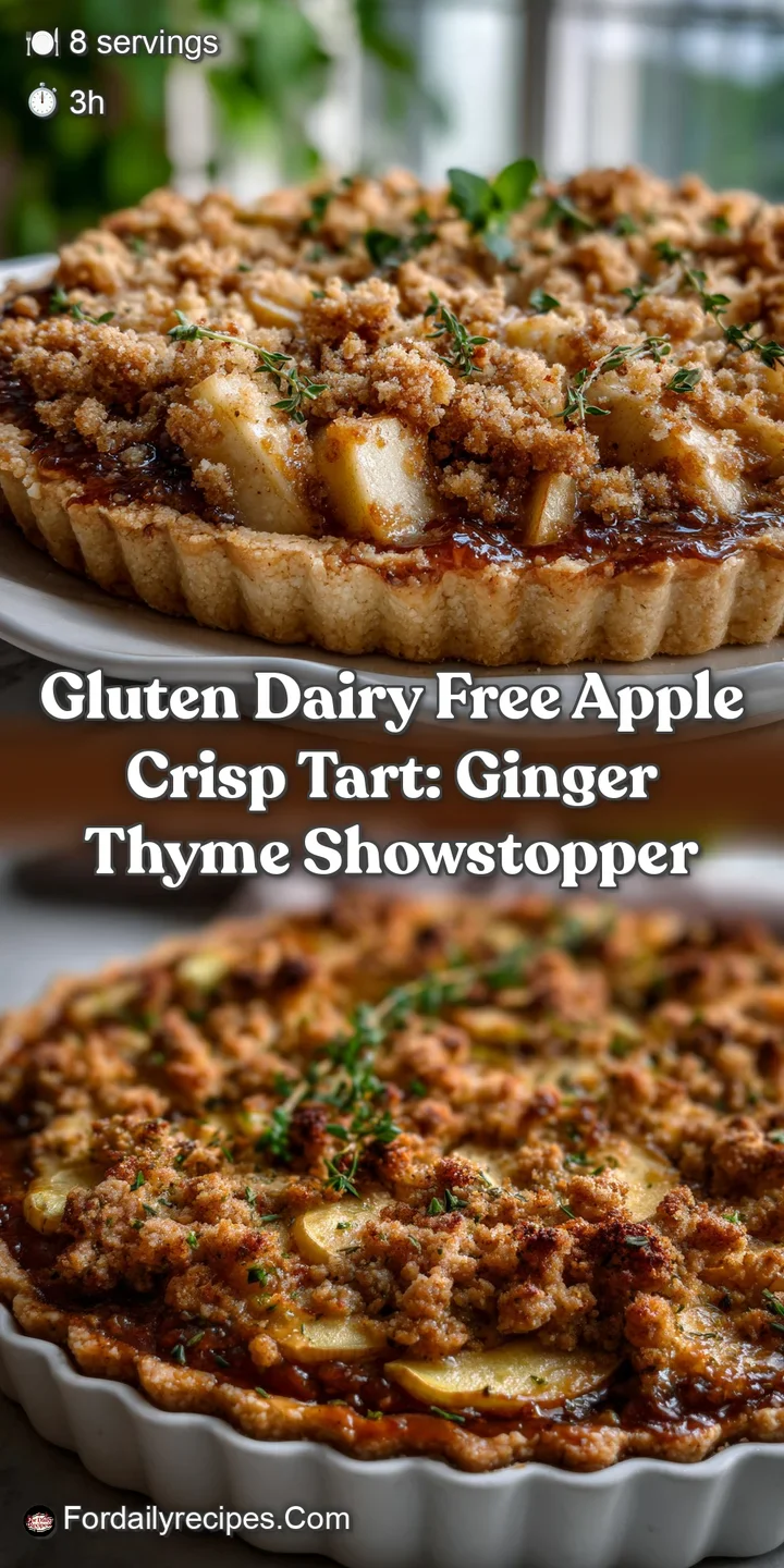 Gluten Dairy Free Apple Crisp Tart: Ginger Thyme Showstopper