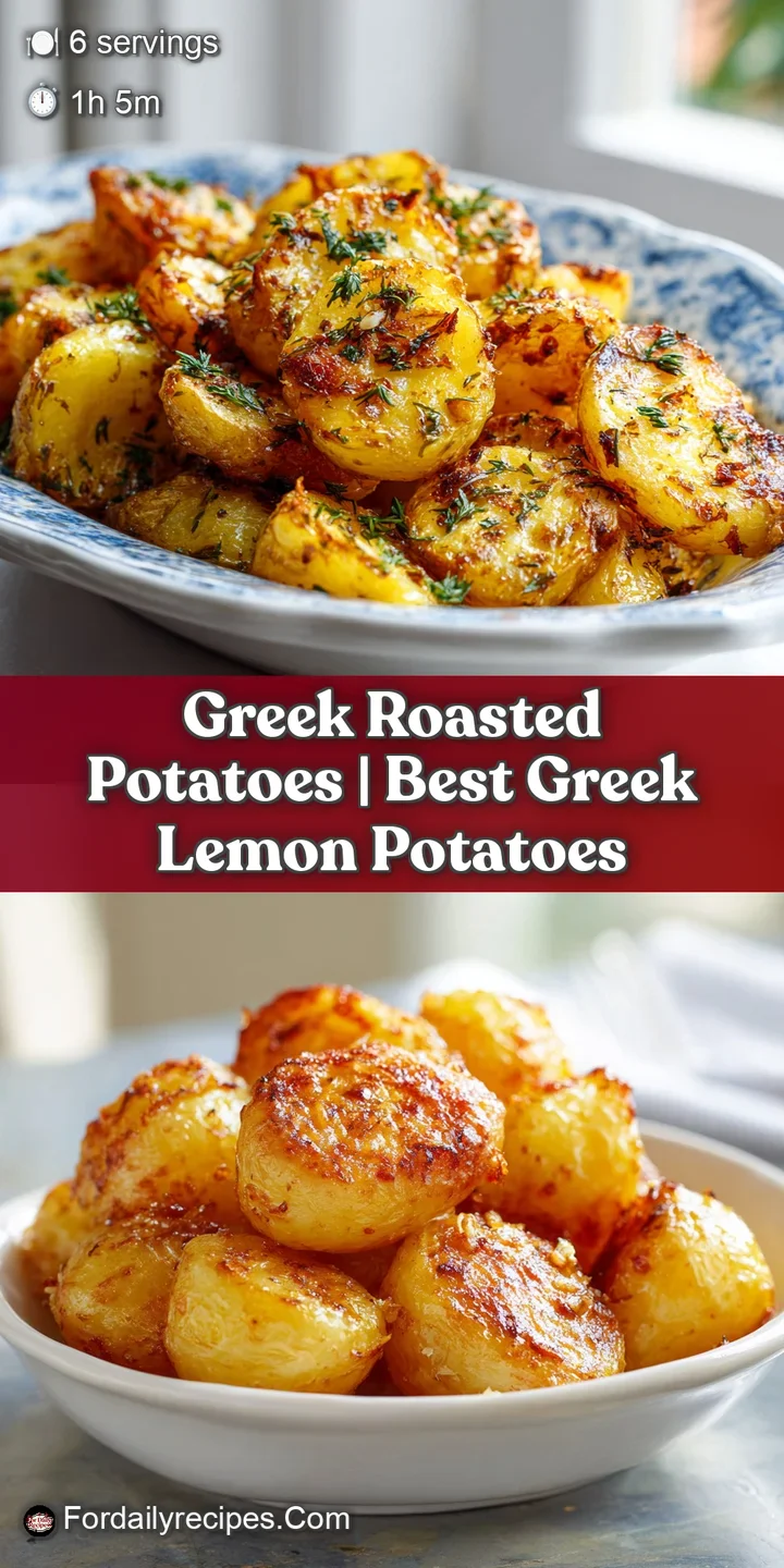 Close-up of tender, golden roasted potatoes with charred edges, hinting at garlicky warmth.