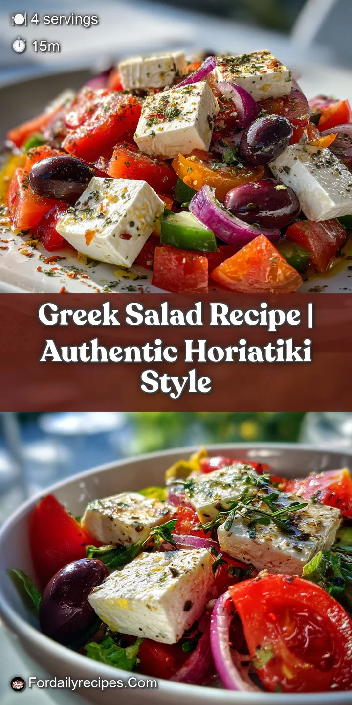 Close-up of a Greek salad showcasing glistening tomatoes, crumbled feta, and verdant herbs, enticing freshness of the Medi...
