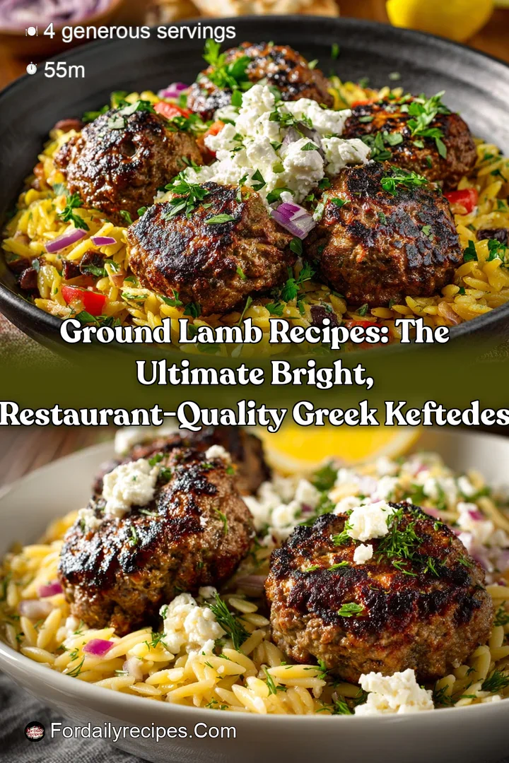 Ground Lamb Recipes: The ultimate bright restaurant-quality Greek Keftedes