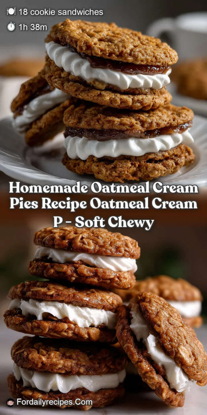 Homemade Oatmeal Cream Pies Recipe Oatmeal Cream P - Soft Chewy