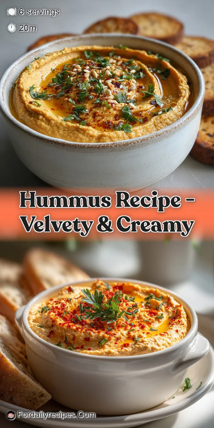 Close-up of velvety hummus with visible tahini strands, glistening olive oil, and a dusting of vivid, warm-toned paprika.