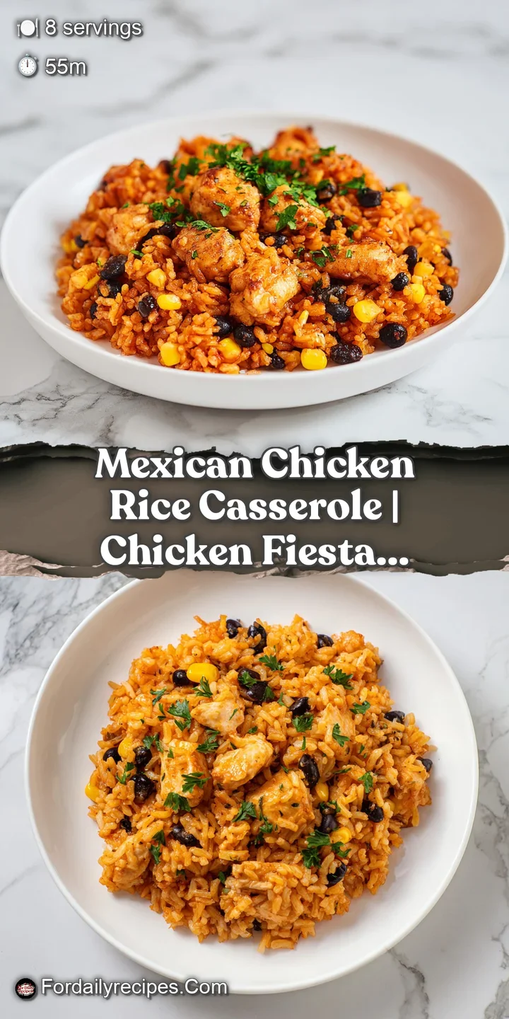 Close-up of gooey melted cheese and tender chicken mixed with fluffy, seasoned orange rice and black beans.