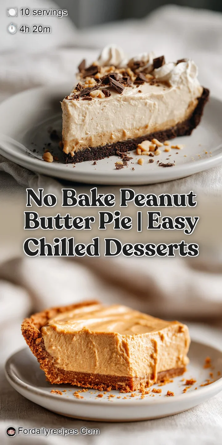 Close-up of a rich peanut butter pie filling with a glossy sheen, drizzled with dark chocolate.