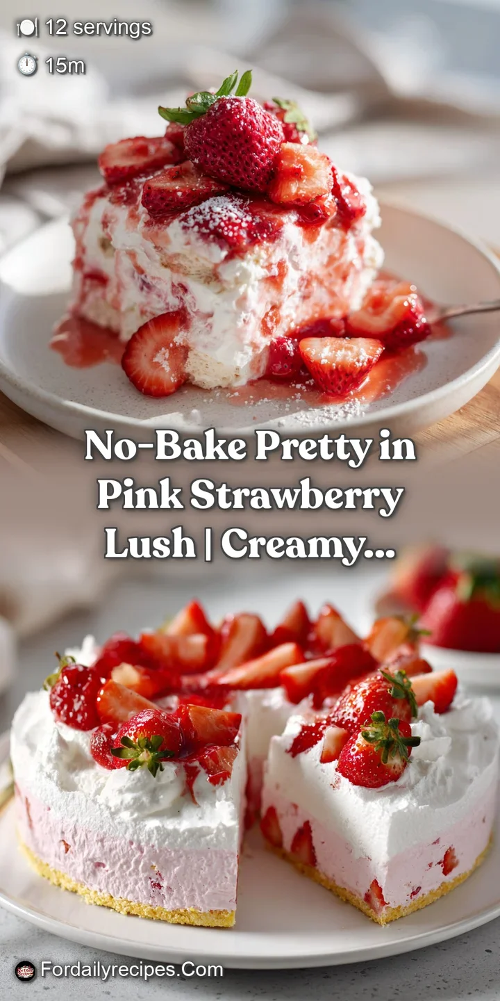 A tantalizing close-up of smooth pink cream swirled with ruby-red strawberry pieces, creating a visually rich and inviting...