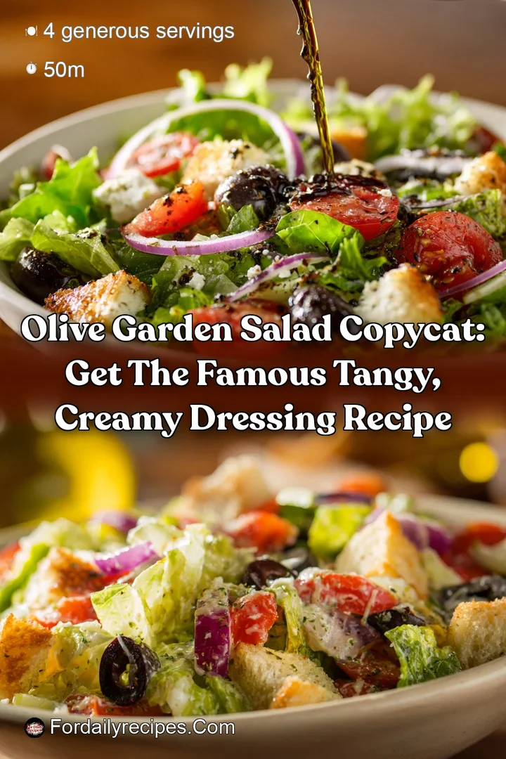 Olive Garden Salad Copycat: Get the Famous Tangy Creamy Dressing Recipe