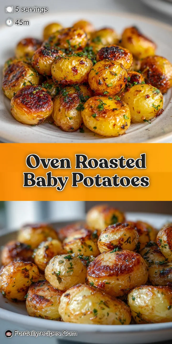 Close-up of a perfectly roasted baby potato, skin blistered and crisp, golden interior visible, sprinkled with salt.