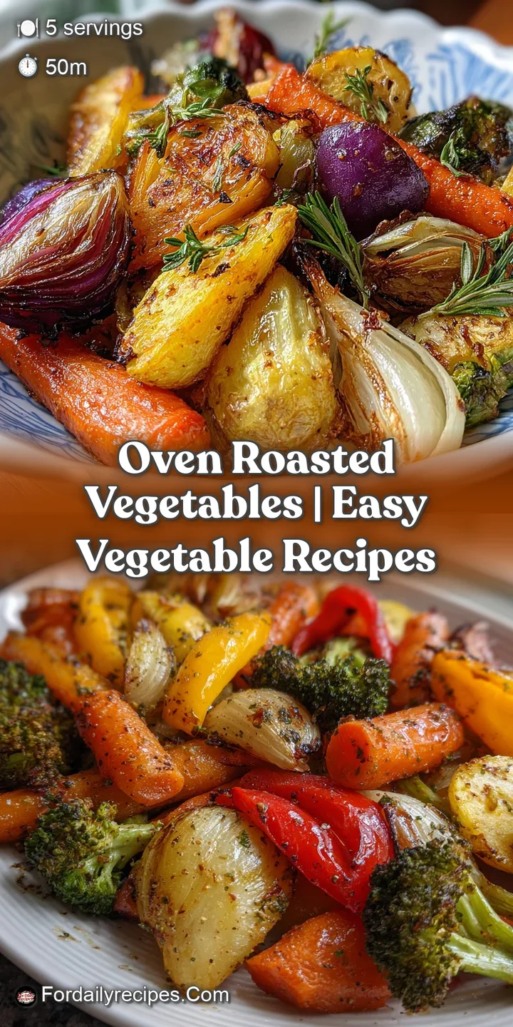 Close-up of glistening oven-roasted vegetables. Charred edges, deep colors, and visible herbs create a mouthwatering, text...