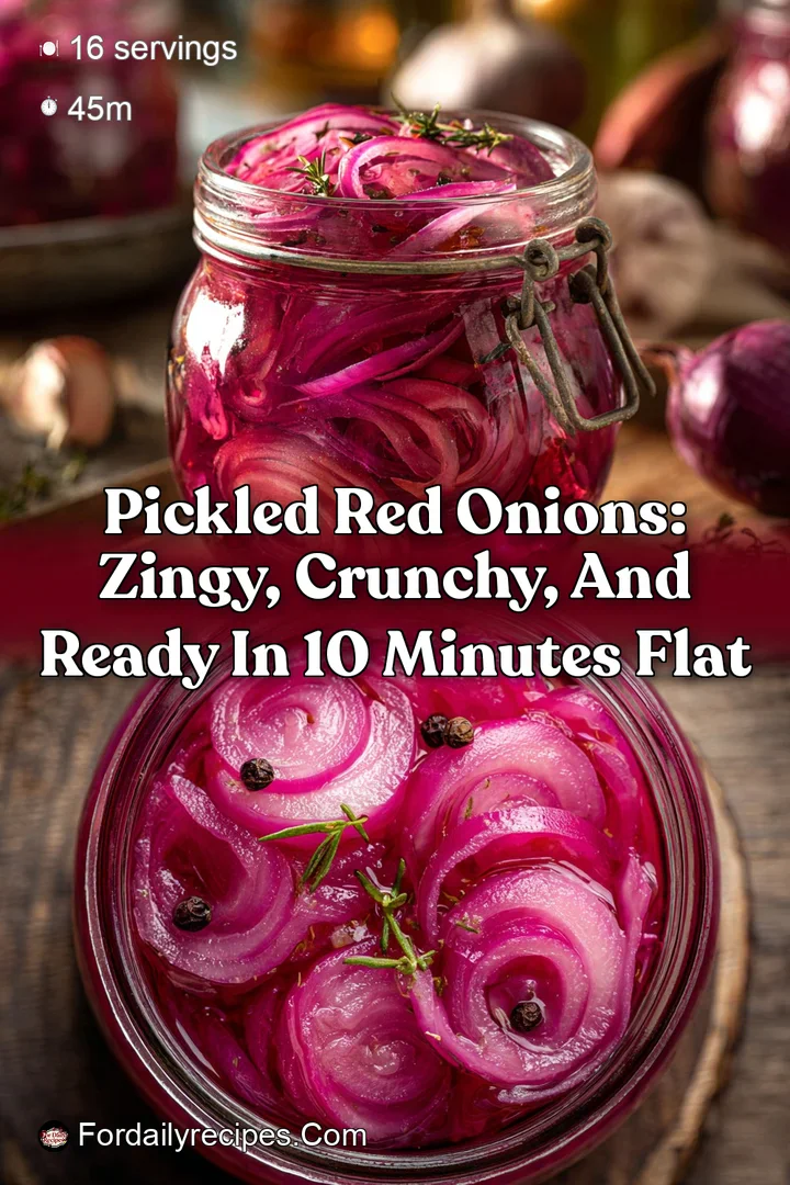 Pickled Red Onions: Zingy Crunchy and Ready in 10 Minutes Flat