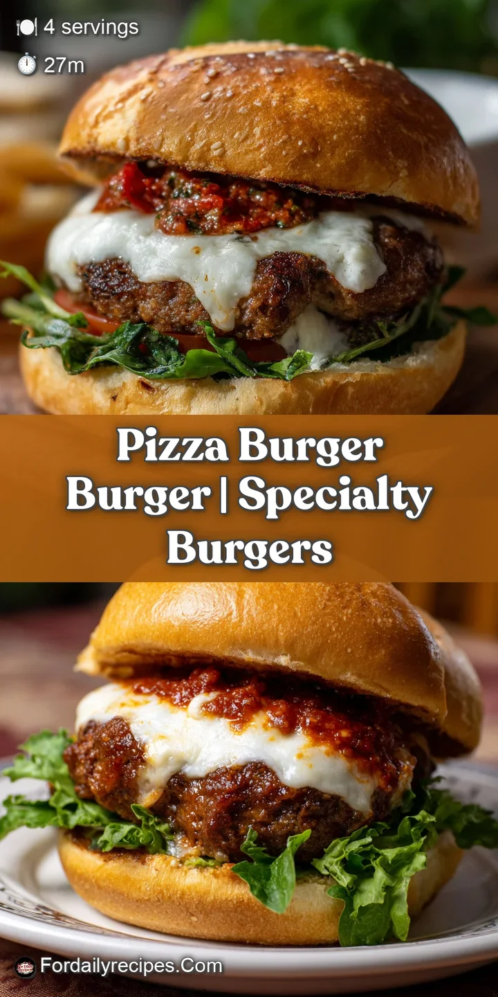 Close-up: Crusty burger bun, melted cheese, pepperoni, and juicy patty of a pizza burger with visible grill marks.