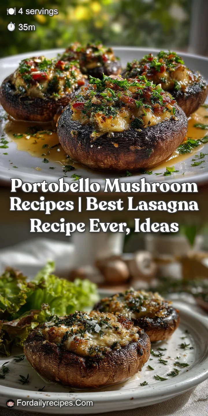 portobello mushroom recipes | Best Lasagna Recipe Ever Ideas