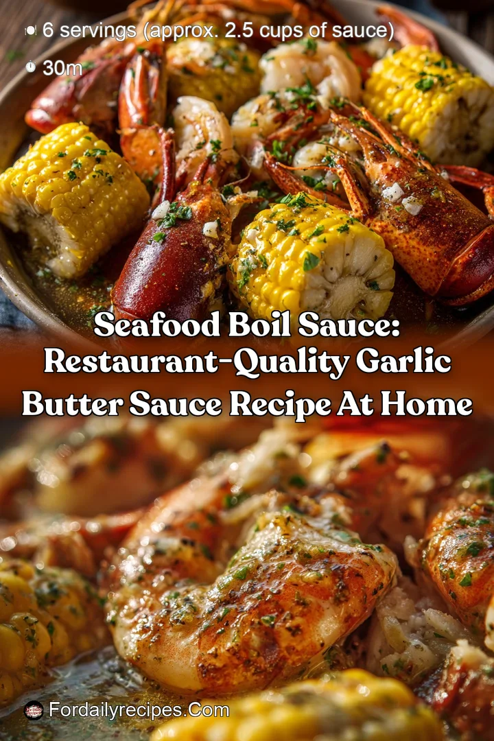 Seafood Boil Sauce: Restaurant-Quality Garlic Butter Sauce Recipe at Home