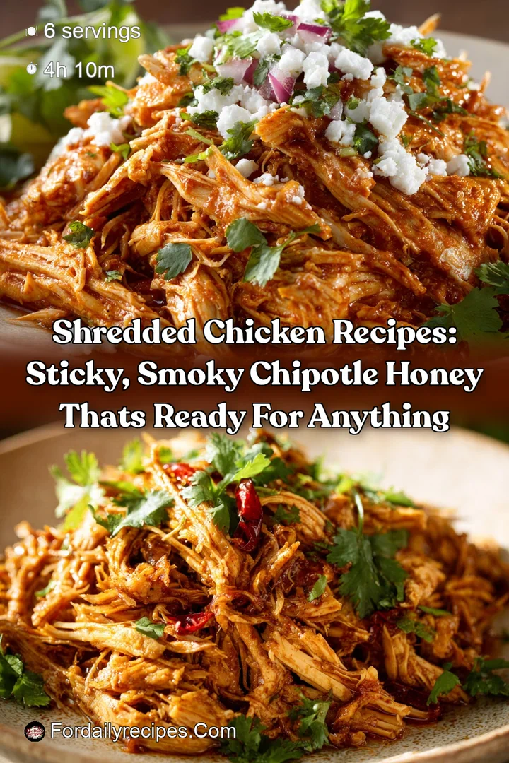 Shredded Chicken Recipes: Sticky Smoky Chipotle Honey Thats Ready for Anything