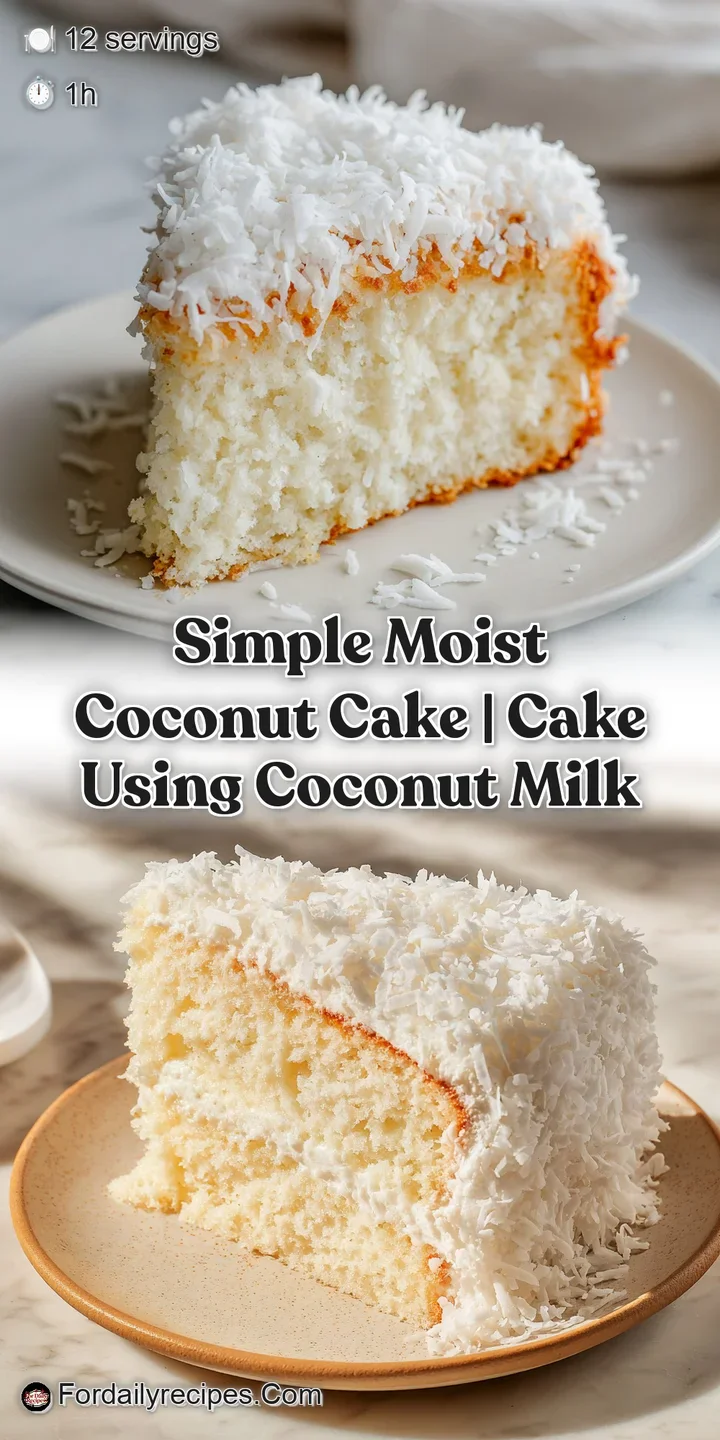 Macro shot of velvety white cream frosting and delicate coconut shreds showing a soft, spongy cake texture.