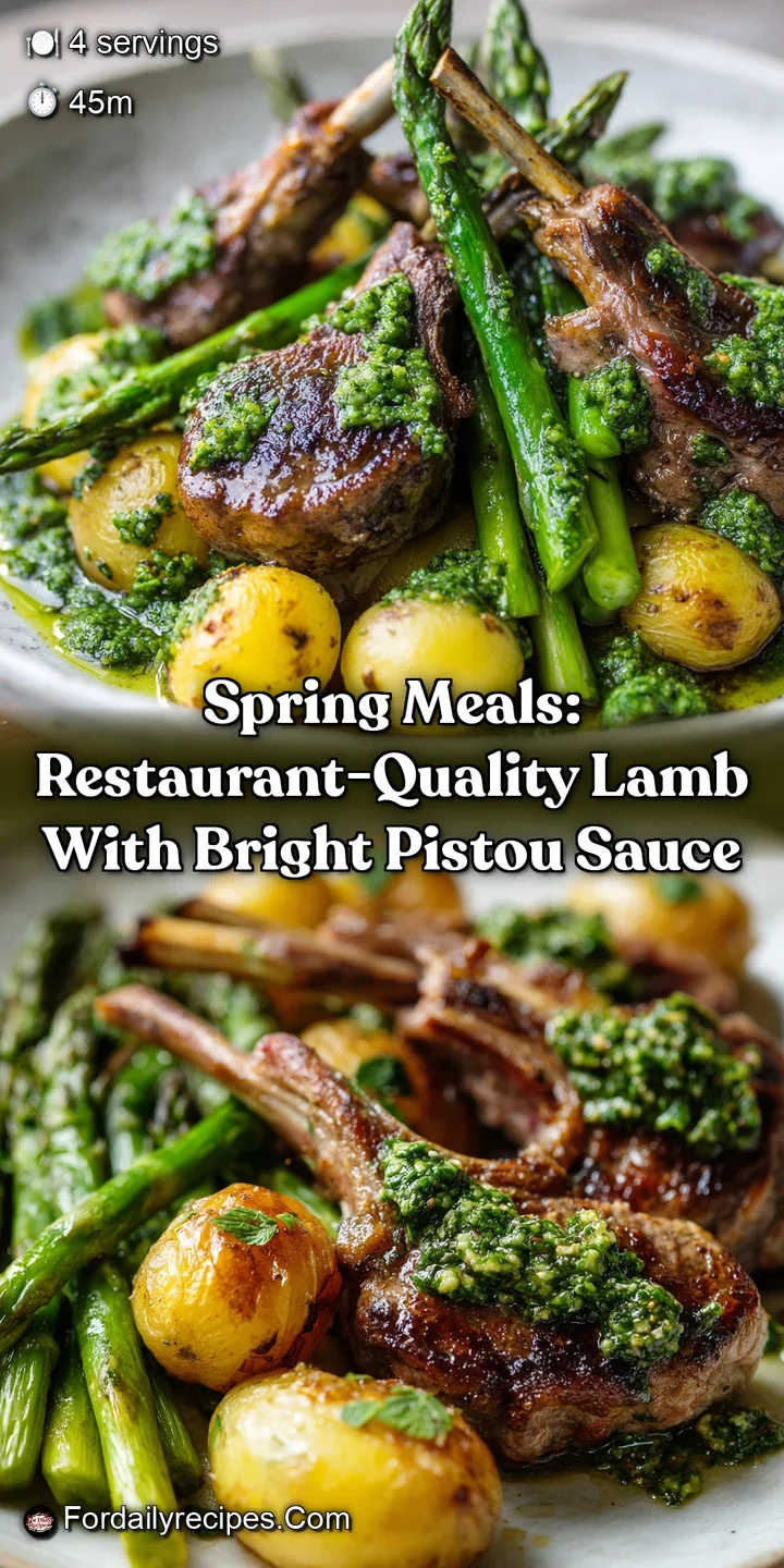 Spring Meals: Restaurant-Quality Lamb with Bright Pistou Sauce
