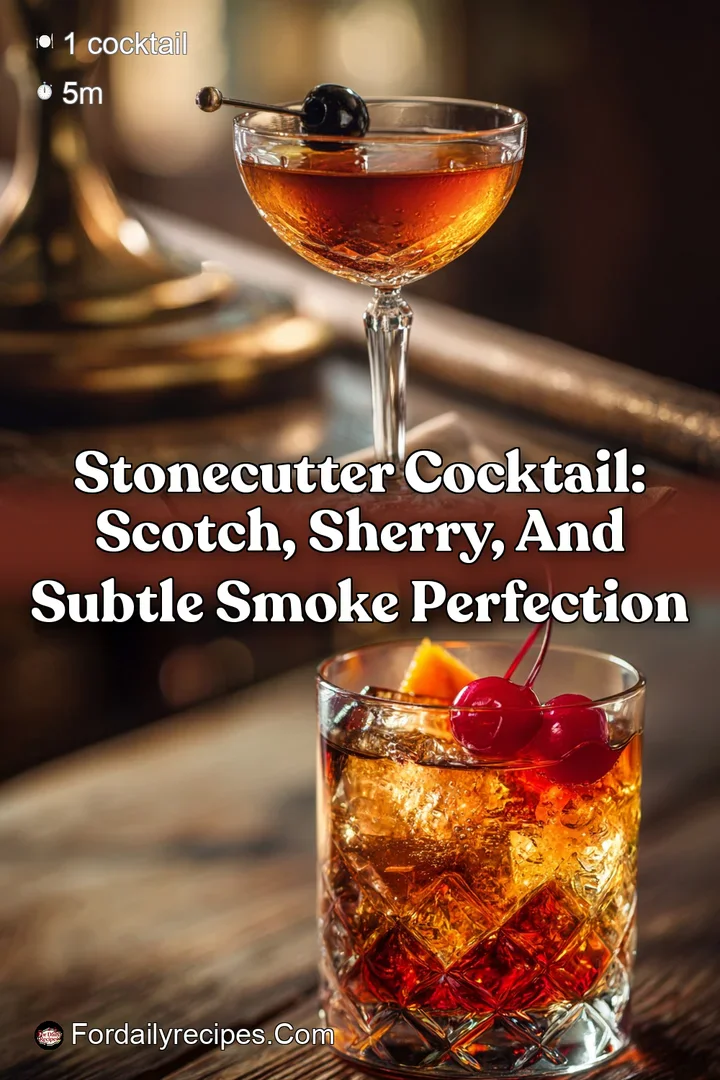Stonecutter Cocktail: Scotch Sherry and Subtle Smoke Perfection