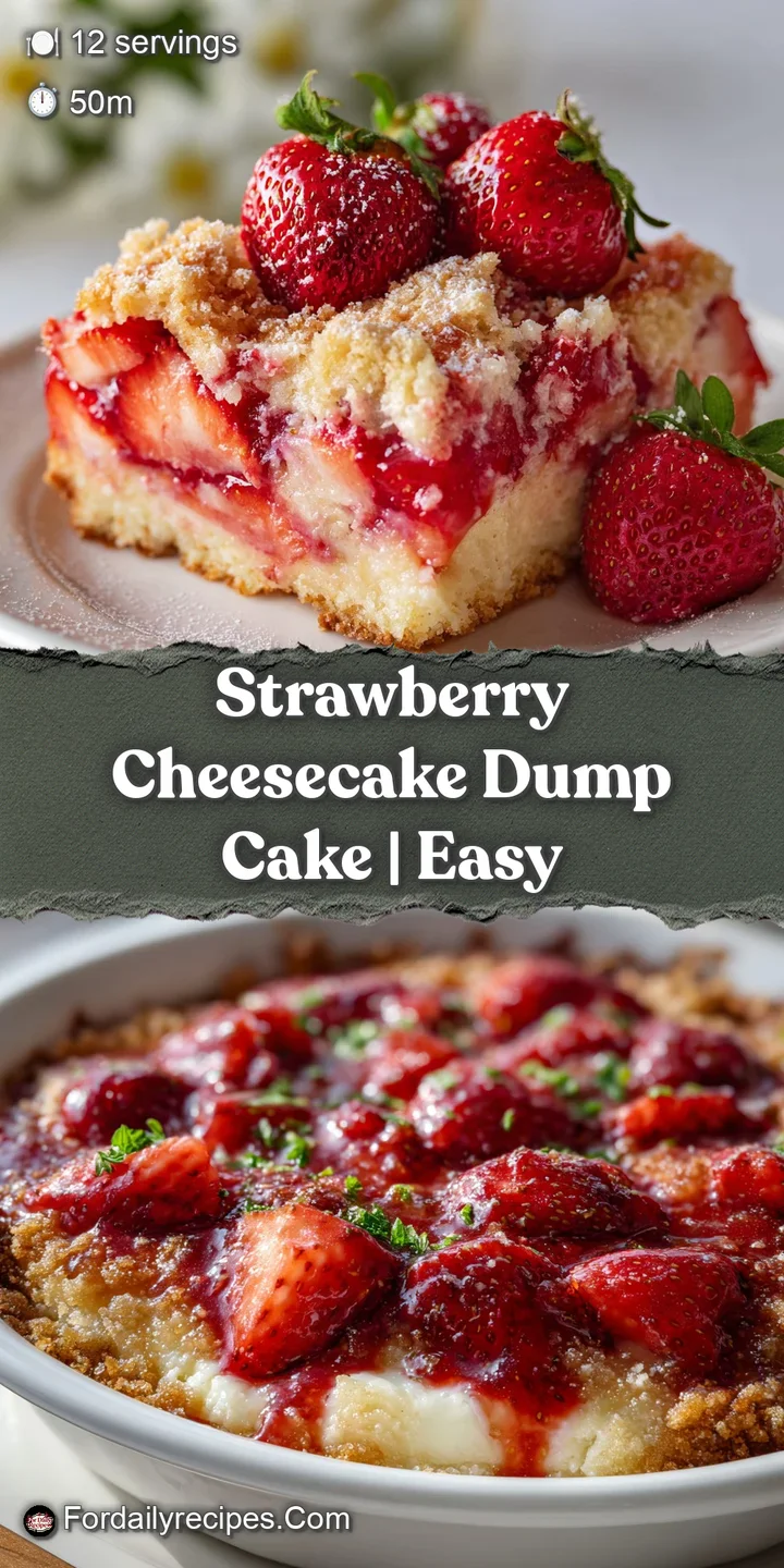 Close-up of a moist cake; sweet strawberries peak through soft cake layers with a thick creamy texture.