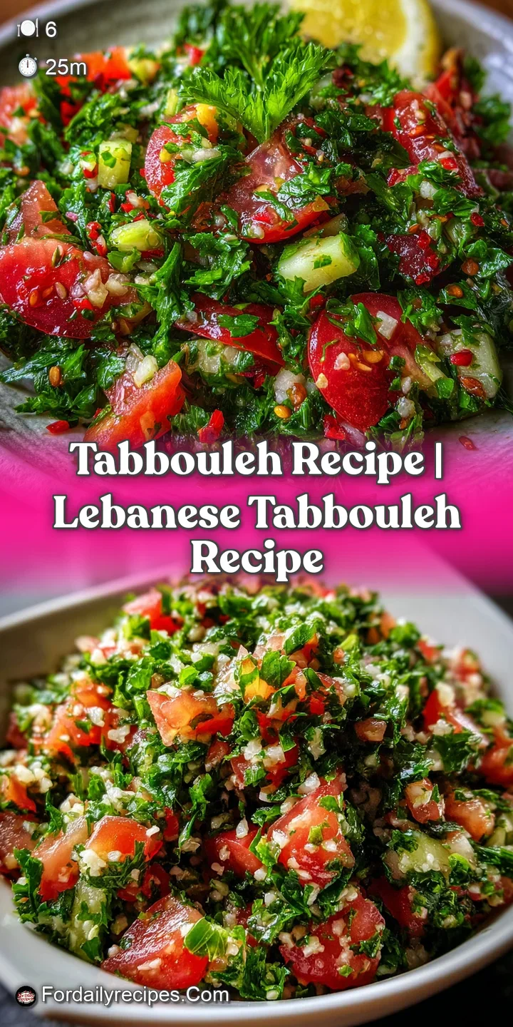 Close-up of fresh tabbouleh: bright parsley, diced tomatoes, and cracked wheat, glistening with a light vinaigrette.