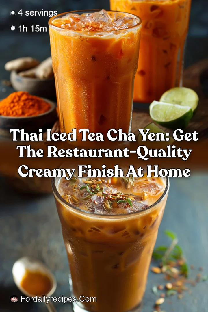 Thai Iced Tea Cha Yen: Get the Restaurant-Quality Creamy Finish at Home