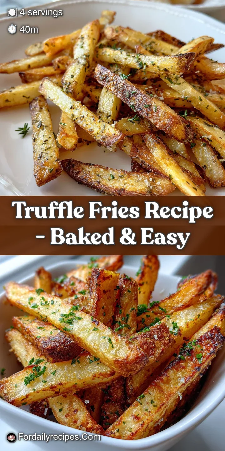 Close-up of perfectly crisp truffle fries, showcasing the golden-brown exterior, flecks of herbs, and grated parmesan cheese.